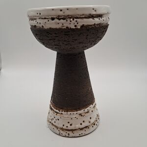 Vtg Bitossi Rosenthal Netter Lava Glaze Brown Chalise Candle Holder MCM...